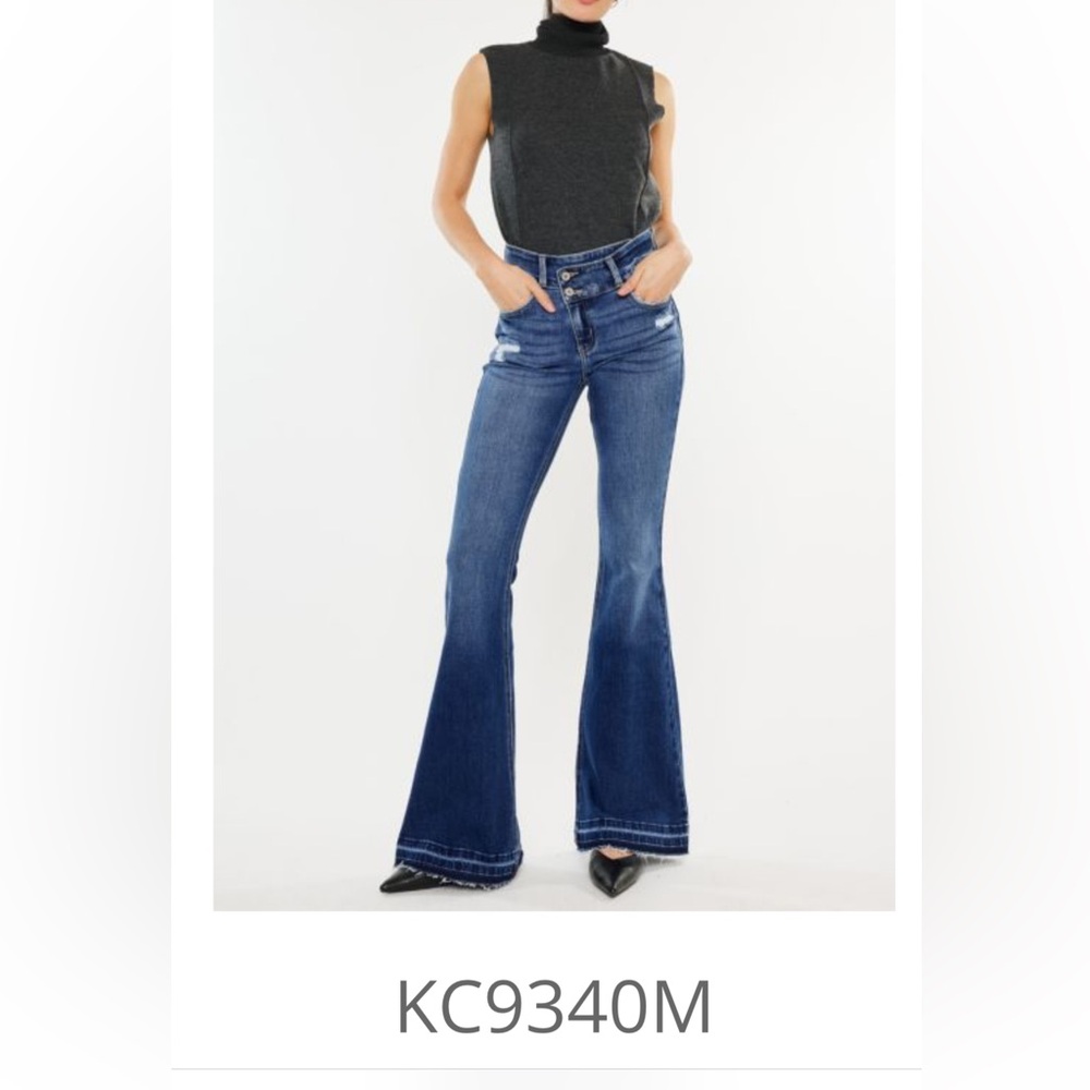KanCan Dark Blue Flare Jeans